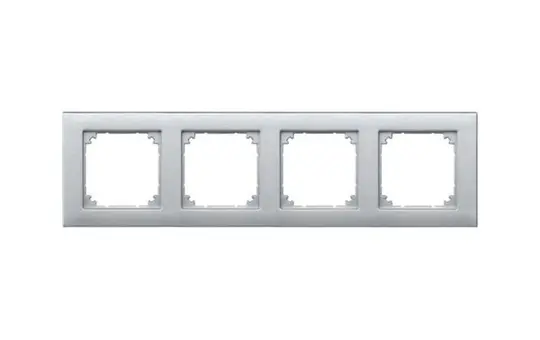 MERTEN 486460 Abdeckrahmen M-Plan 4-fach | aluminium
