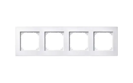 MERTEN 486419 Abdeckrahmen M-Plan 4-fach | polarweiß matt