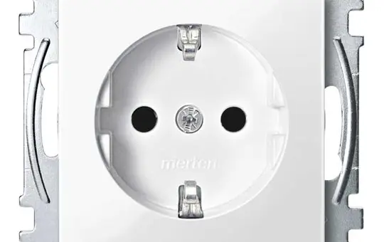 MERTEN MEG2300-0319 SCHUKO-Steckdose System M Berührungsschutz | polarweiß glänzend