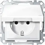 MERTEN MEG2314-0319 SCHUKO-Steckdose System M IP44, Klappdeckel | polarweiß glänzend