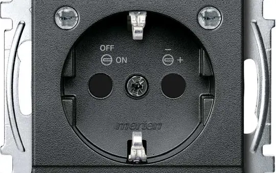 MERTEN MEG2304-0414 SCHUKO-Steckdose System M Lichtauslass | anthrazit