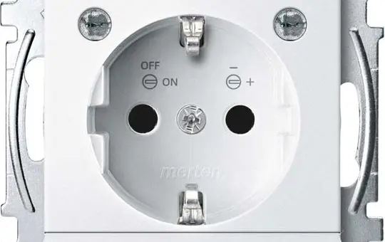 MERTEN MEG2304-0419 SCHUKO-Steckdose System M Lichtauslass | polarweiß