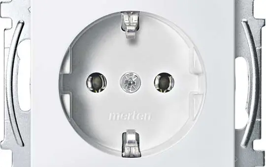 MERTEN MEG2301-0419 SCHUKO-Steckdose System M Standard, Thermoplast | polarweiß