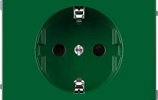 MERTEN MEG2302-6004 beschr. EDV-Steckdose Design Berührungsschutz | grün