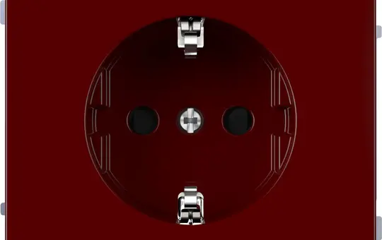MERTEN MEG2302-6006 beschr. EDV-Steckdose Design Berührungsschutz | rubinrot
