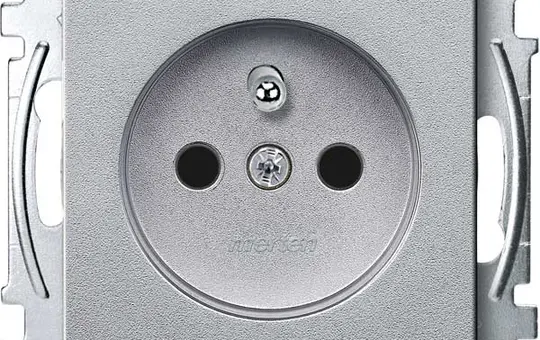 MERTEN MEG2600-0460 internationale Steckdose System M FR/BE, Schraubklemmen | aluminium