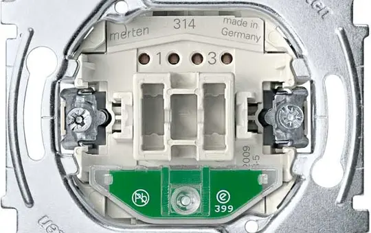 MERTEN MEG3602-0000 Wipp-Kontrollschalter Ausschalter, 2-polig, 16 A