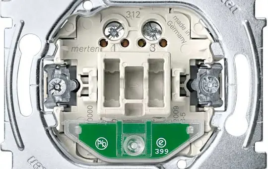 MERTEN MEG3502-0000 Wipp-Kontrollschalter Ausschalter, 2-polig, 16 A, Schraubklemmen