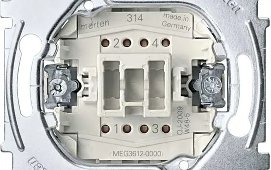 MERTEN MEG3612-0000 Wippschalter Ausschalter, 2-polig, 16 A, Schraubklemmen