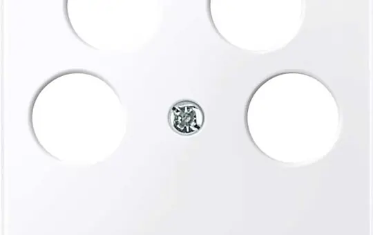 MERTEN 296525 Antennenabdeckung System M 4-fach | aktivweiß glänzend