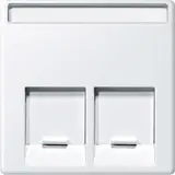 MERTEN MEG4574-0319 Abdeckung SE-Connector System M 2-fach | polarweiß glänzend