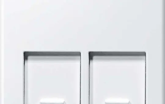 MERTEN MEG4574-0319 Abdeckung SE-Connector System M 2-fach | polarweiß glänzend