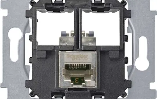 MERTEN MEG4576-0021 Tragplatte mit Anschlussmodul RJ45 1-fach, Cat. 6a