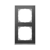 MERTEN MEG4020-3669 Abdeckrahmen M-Pure 2-fach | schiefer/aluminium