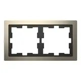 MERTEN MEG4020-6550 Abdeckrahmen D-Life 2-fach | nickelmetallic