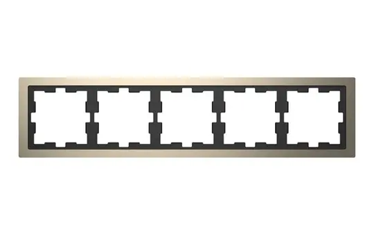 MERTEN MEG4050-6550 Abdeckrahmen D-Life 5-fach | nickelmetallic