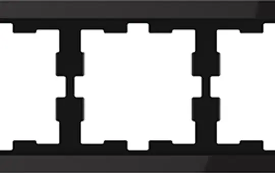 MERTEN MEG4050-6503 Abdeckrahmen D-Life 5-fach | onyxschwarz