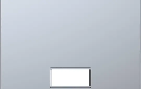 MERTEN MEG3350-6036 beschr. Wippe System Design 1-fach, Fenster, groß | edelstahl