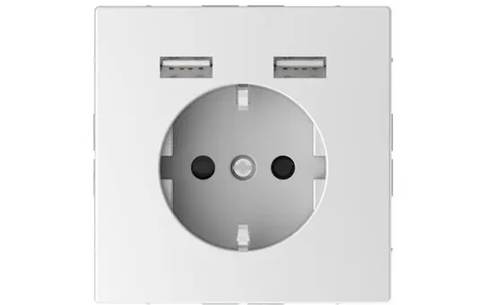 MERTEN MEG2366-6035 SCHUKO-Steckdose Design USB-A/A, 2,4 A | lotosweiß