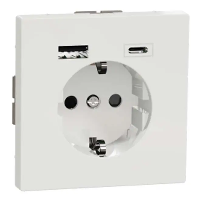 MERTEN MEG2367-6035 Schuko- Steckdose mit USB-Ladegerät 3,0 A Lotusweiß