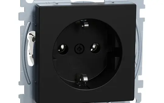 MERTEN MEG2301-0403 SCHUKO-Steckdose System M Ocean Plastic Standard | schwarz matt