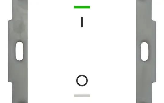 MDT BE-TAL55T1.B1 KNX-Tastsensor Light 55 m. Temperaturs. 1-fach, IO-Symbol | reinweiß glänzend