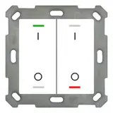 MDT BE-TAL55T2.B1 KNX-Tastsensor Light 55 m. Temperaturs. 2-fach, IO-Symbol | reinweiß glänzend