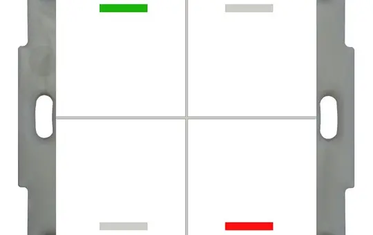 MDT BE-TAL55T4.01 KNX-Tastsensor Light 55 m. Temperaturs. 4-fach, neutral | reinweiß glänzend