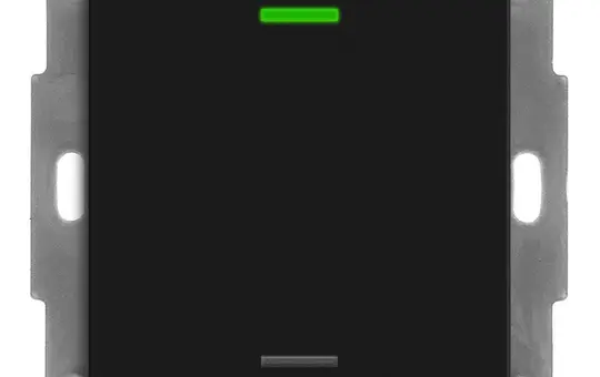 MDT BE-TAL55T106.01 KNX-Tastsensor Light 55 m. Temperaturs. 1-fach, neutral | schwarz matt