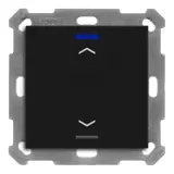 MDT BE-TAL55T106.A1 KNX-Tastsensor Light 55 m. Temperaturs. 1-fach, Pfeile | schwarz matt