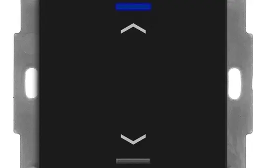 MDT BE-TAL55T106.A1 KNX-Tastsensor Light 55 m. Temperaturs. 1-fach, Pfeile | schwarz matt