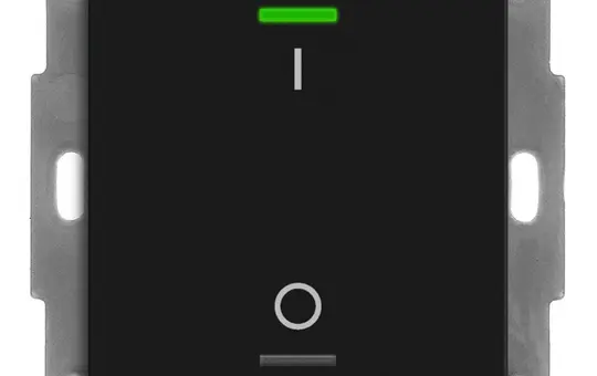 MDT BE-TAL55T106.B1 KNX-Tastsensor Light 55 m. Temperaturs. 1-fach, IO | schwarz matt