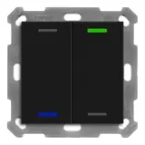 MDT BE-TAL55T206.01 KNX-Tastsensor Light 55 m. Temperaturs. 2-fach, neutral | schwarz matt