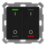 MDT BE-TAL55T206.B1 KNX-Tastsensor Light 55 m. Temperaturs. 2-fach, IO | schwarz matt