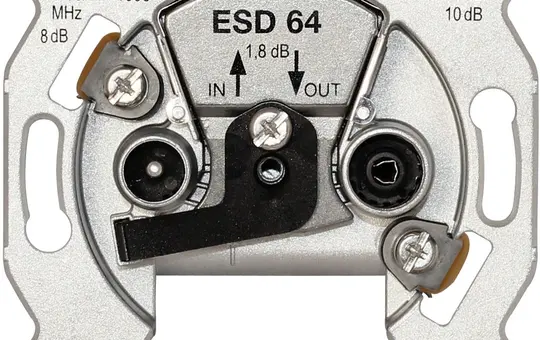 KATHREIN 274198 Durchgangsdose 2-fach, Durchgang, 10 dB