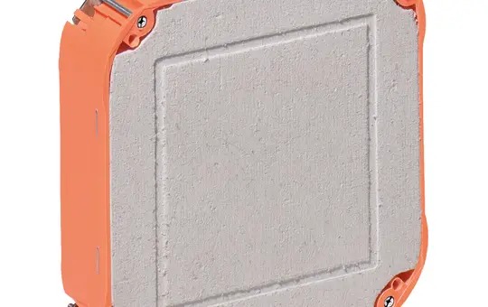 KAISER 9196-22 Hohlwand Universal-Einbaugehäuse orange | 165x165 mm