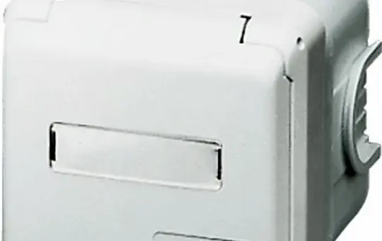 MENNEKES 4246 Cepex-Unterputzsteckdose 16 A, 5-polig, 400 V, Schriftfeld, Schloss | reinweiß