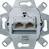 BERKER 455501 Netzwerkdose 2-fach, Cat. 6