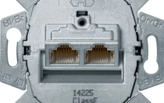 BERKER 455501 Netzwerkdose 2-fach, Cat. 6