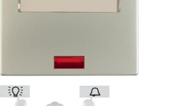 BERKER 14967004 beschr. Wippe K.1/K.5 1-fach, gr. Schriftfeld, 5 Linsen | edelstahl lackiert