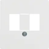 BERKER 145809 Telefonabdeckung S.1/B.3/B.7 2/3-fach | polarweiß