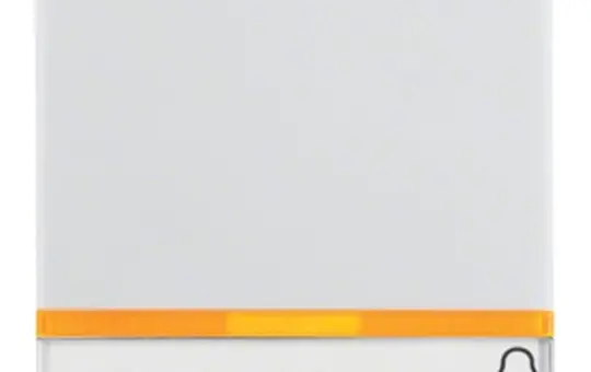 BERKER 16286079 beschr. Wippe Q.1/Q.3 1-fach, Glocke, Schriftfeld, 2 Linsen | glas polarweiß