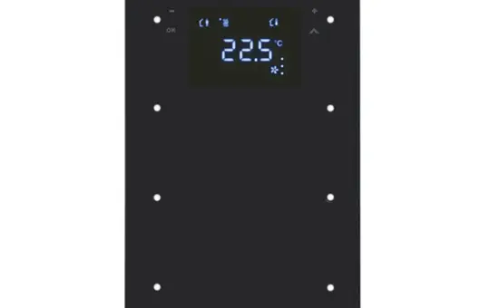 BERKER 75643065 Touch-Sensor Glas R.1 3-fach, Temperaturregler | glas schwarz