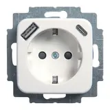 BUSCH-JAEGER 20EUCB2USBAC-214 SCHUKO-Steckdose Reflex SI USB-A/C, 2,4 A | alpinweiß