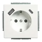 BUSCH-JAEGER 20EUCB2USBAC-884 SCHUKO-Steckdose Future USB-A/C, 2,4 A | studioweiß matt