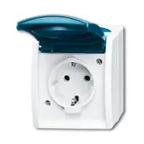 BUSCH-JAEGER 20EWN-53 beschr. SCHUKO-AP-Steckdose Ocean 1-fach | grau/blaugrün