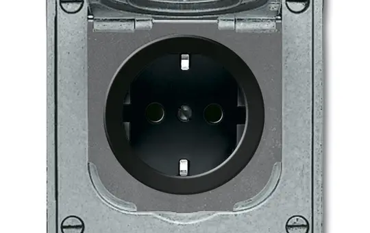 BUSCH-JAEGER 20EFDB2 Boden-SCHUKO-Steckdose Berührungsschutz | grau