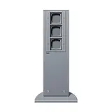 GIRA 134526 Energiesäule 3 Leereinheiten | alu | 491 mm