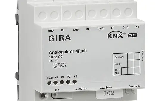 GIRA 102200 KNX Analogaktor 4-fach