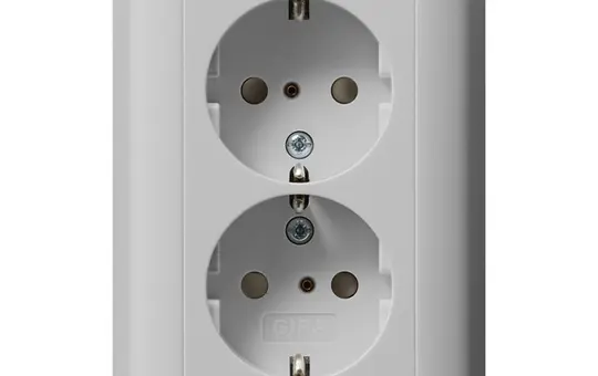 GIRA 783015 SCHUKO-Steckdose komplett System 55 2-fach, Berührungsschutz | grau matt